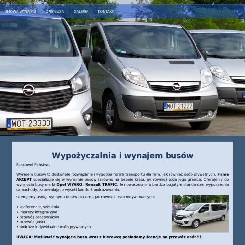 Wynajem busa z kierowcą tanio - Warszawa