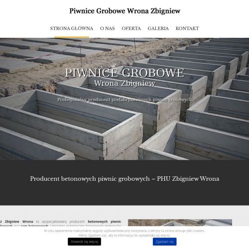 Betonowe piwnice grobowe