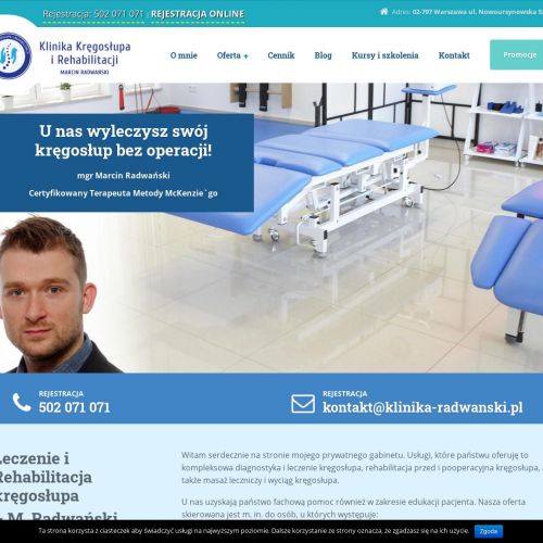Rehabilitacja kręgosłupa Warszawa