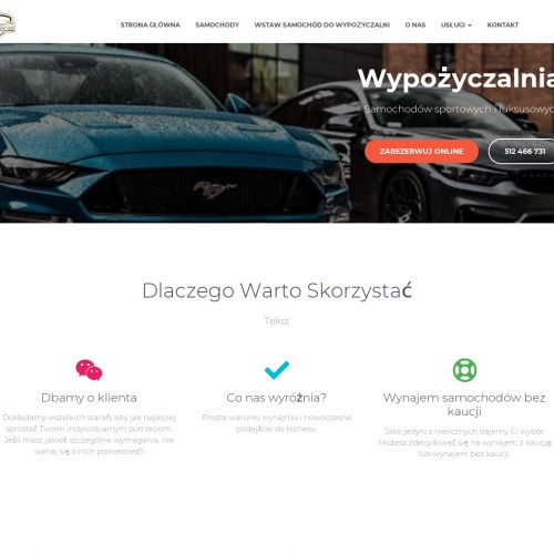 Wypożyczalnia mustang Warszawa