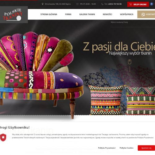 Tkaniny obiciowe w pasy w Kępnie