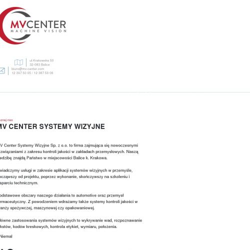 Systemy wizyjne kontroli jakości w Warszawie