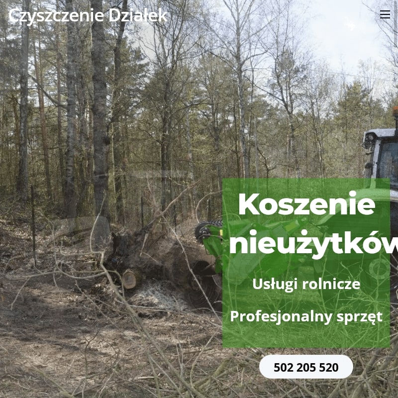 Warszawa - czyszczenie działek ceny