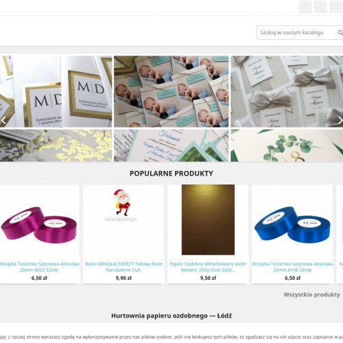 Papier brokatowy - łódź