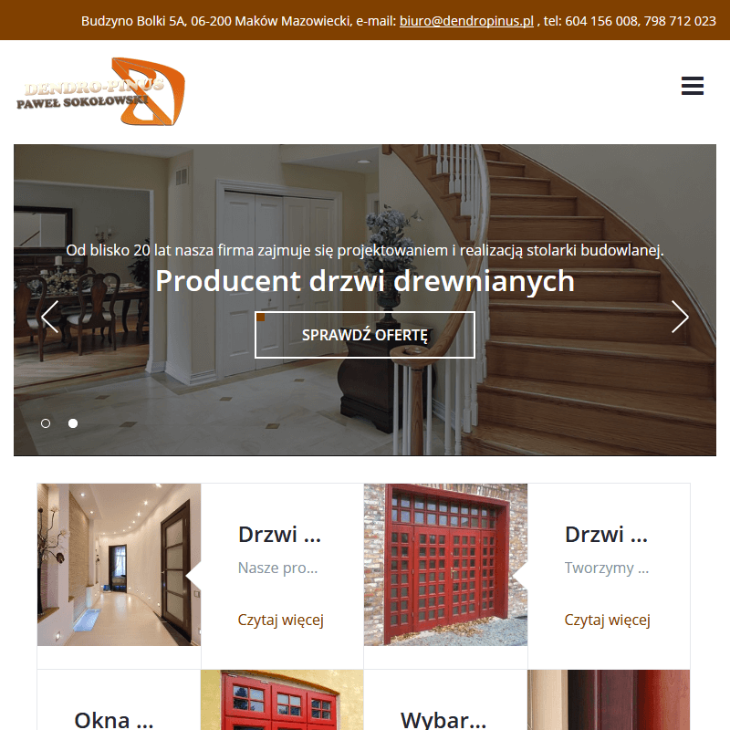 Producent drzwi sosnowych - Ostrołęka