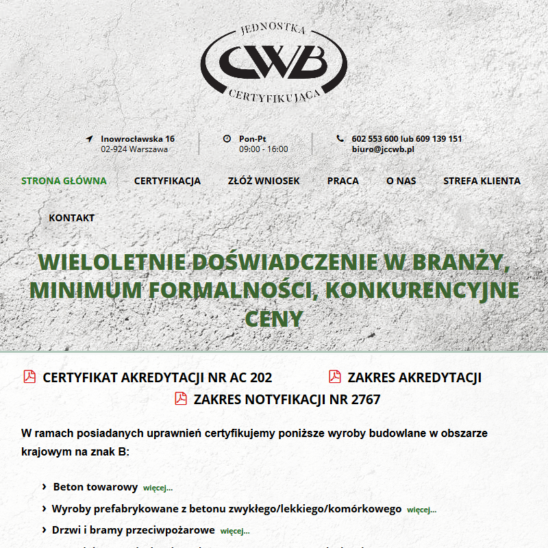 Certyfikacja kruszyw w Warszawie