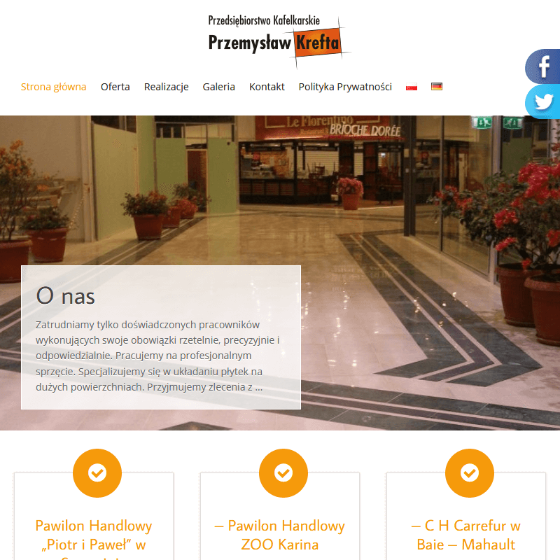 Gdańsk - układanie posadzki w obiektach handlowych