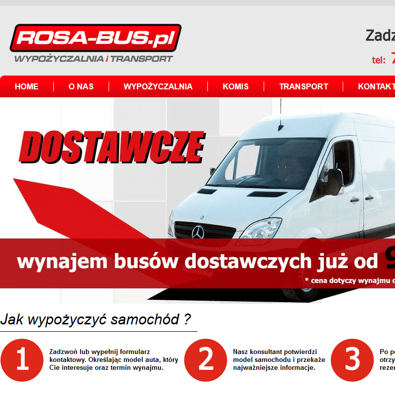 Wynajem busów dostawczych radom cena