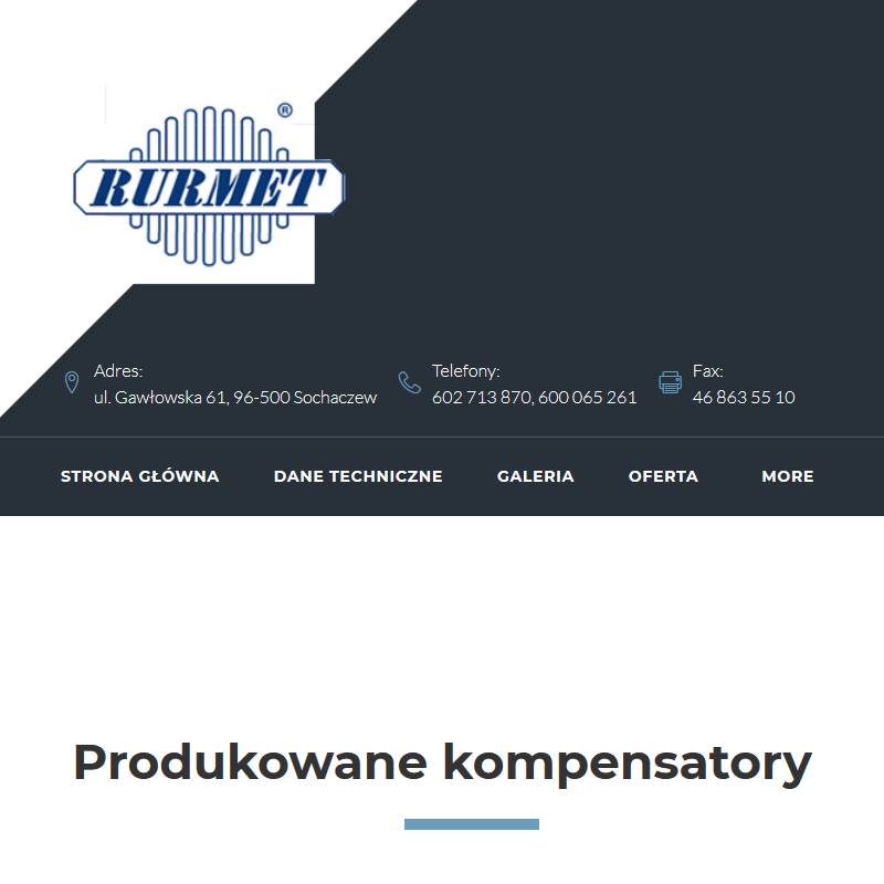 Kompensator osiowy z przyłączem